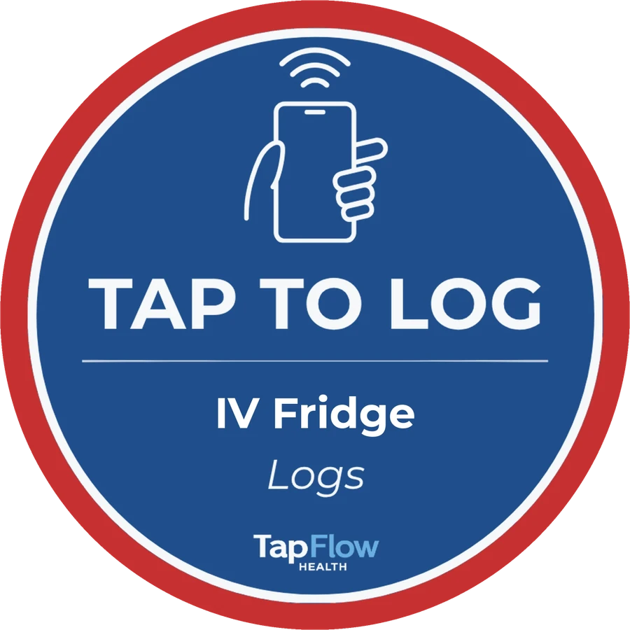 Tap to Log sticker: IV Fridge Logs